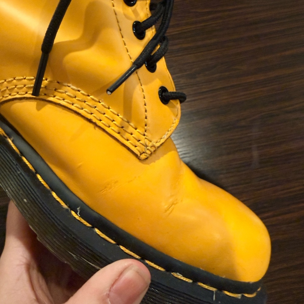Dr. Martens 1460 Mustard Yellow Boots - Picture 11 of 16